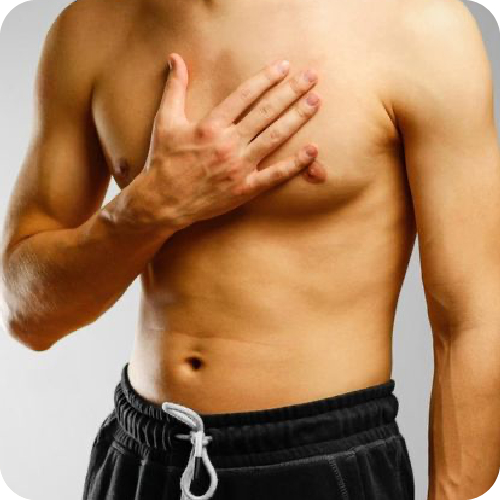 Gynecomastia treatment in men at Al Safwa Hospital by Majesty